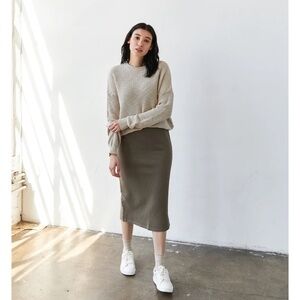 Olive Sweatshirt Skirt— It is well LA